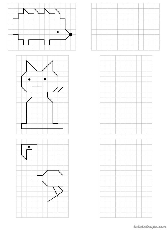 Рисунки по клеточкам