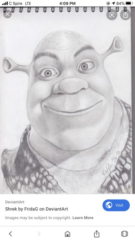 Шрек карандашом
