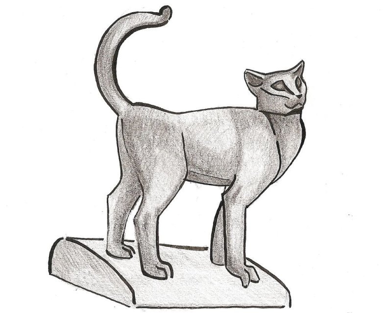 Рисование скульптуры животных