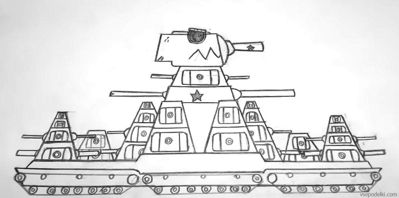 Раскраска танк кв 44