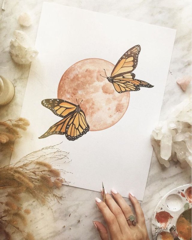 Рисунки на маленьком холсте