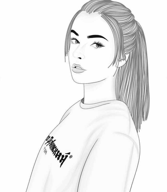 Девушка рисунок