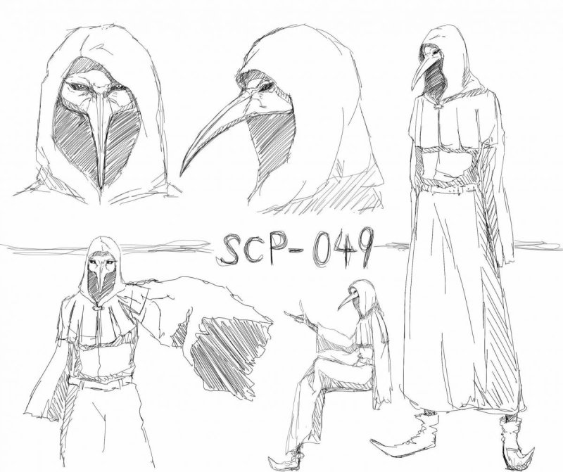 Раскраска SCP 049