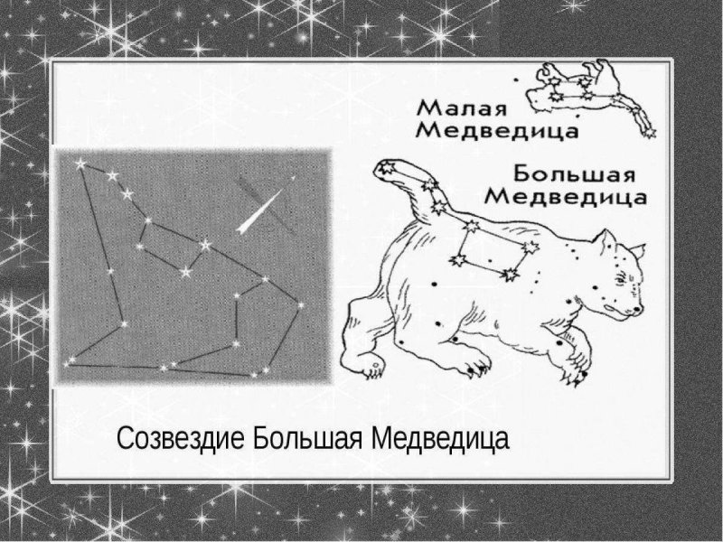 Созвездие малой медведицы рисунок