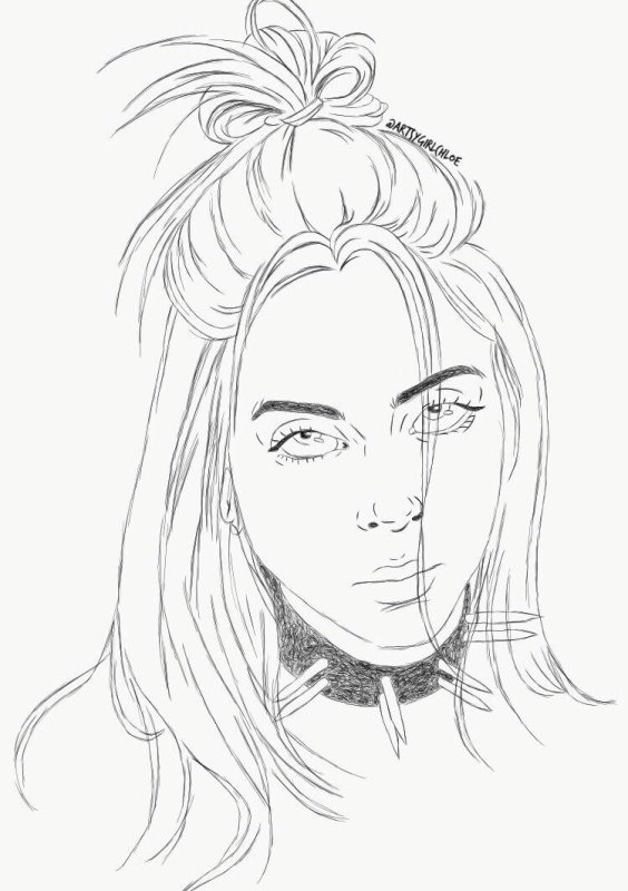 Билли Айлиш рисунок