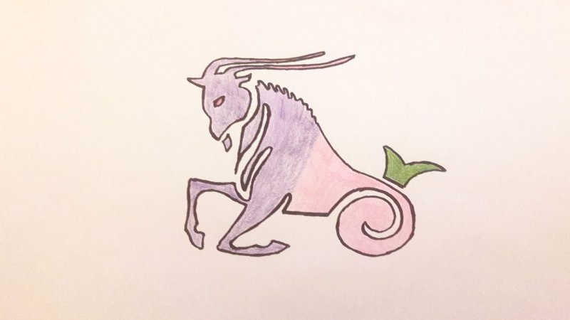 Рисунок козерога легкий