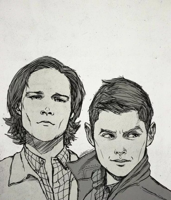 Сэм Винчестер аниме сверхъестественное