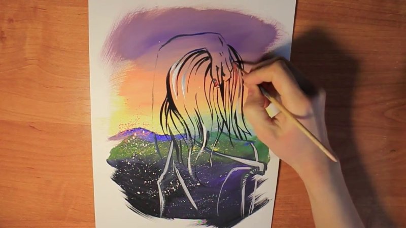 Рисунки гуашью