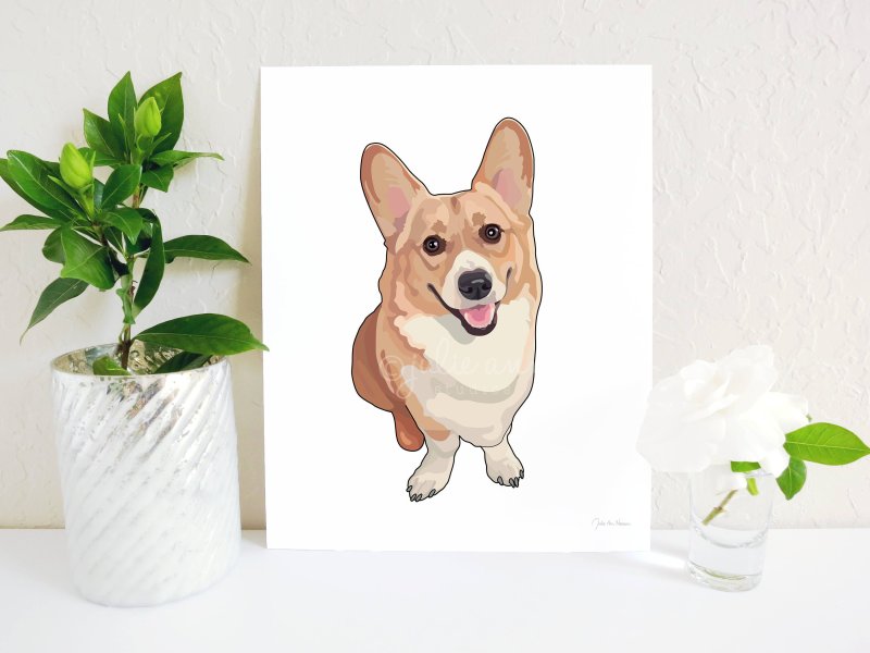Корги рисунок