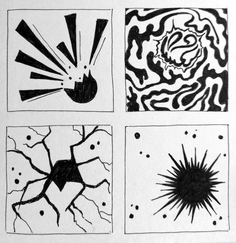 композиция из пятен