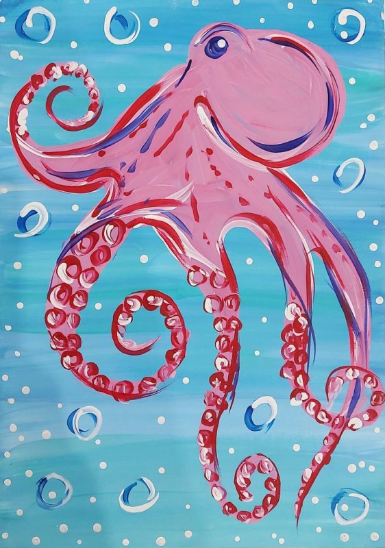 Рисование осьминог