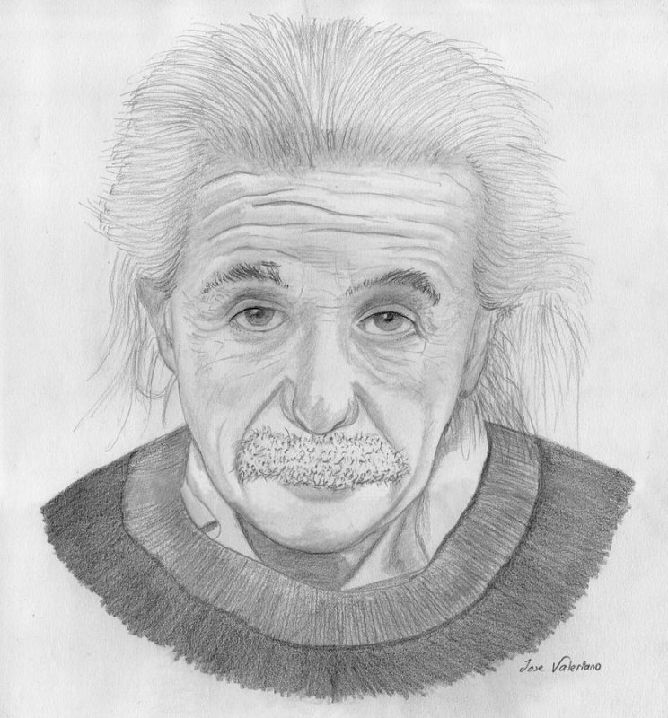 Альберт Эйнштейн рисунок портрет