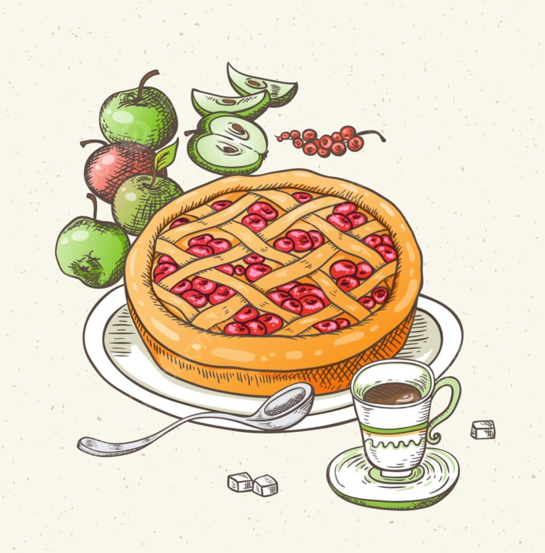 Рисунок пирога