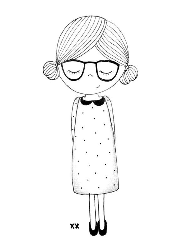 Рисунки для срисовки легкие для девочек милые