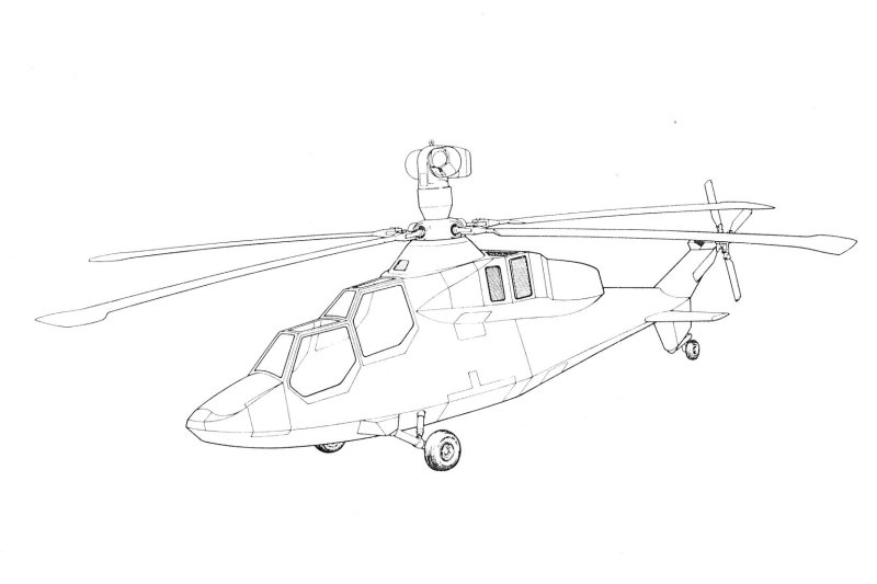 Вертолет рисунок
