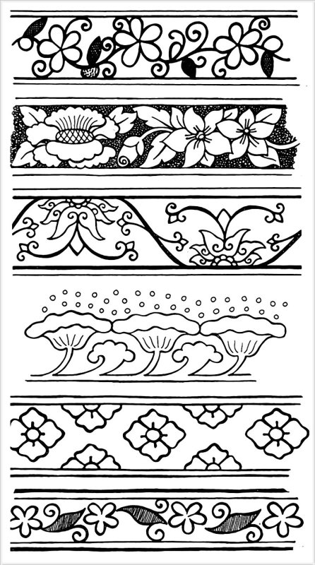 Растительныцорнамент в полосе