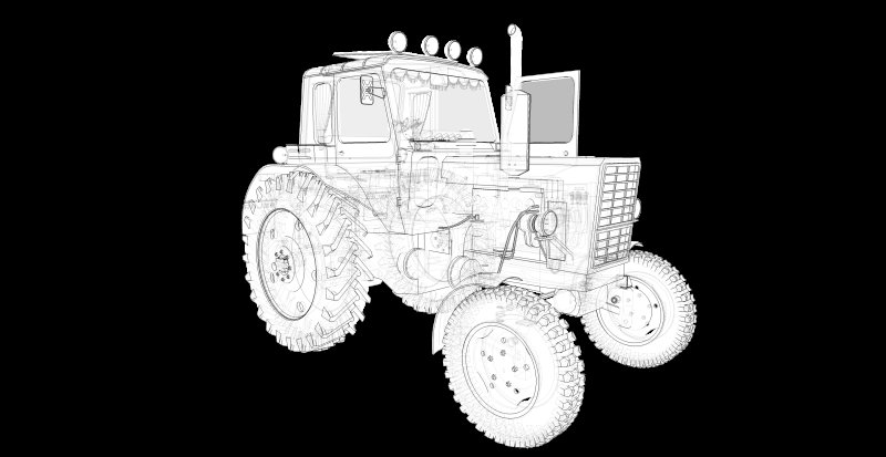 Раскраска трактор МТЗ 80