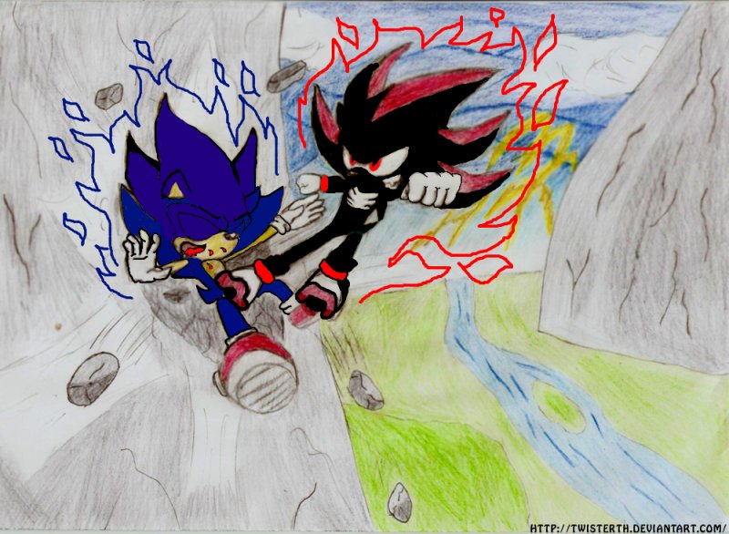 Дарк Соник против Шедоу