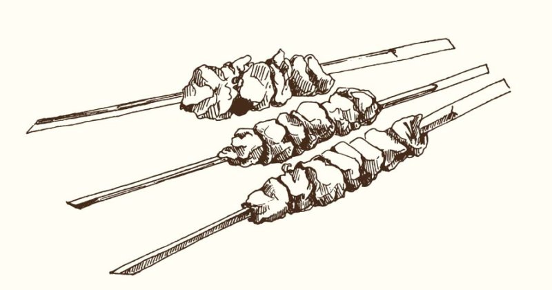 Шашлык рисунок