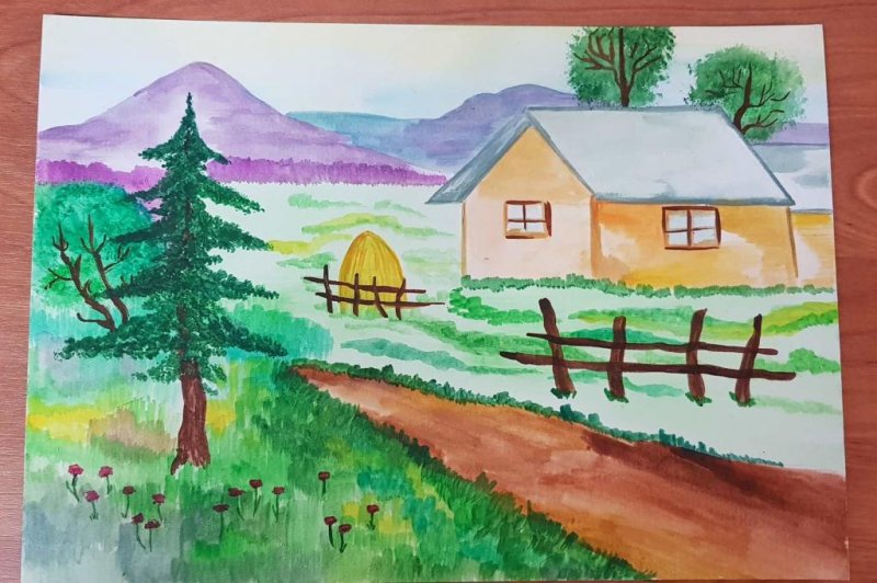 Рисунок на тему родной край