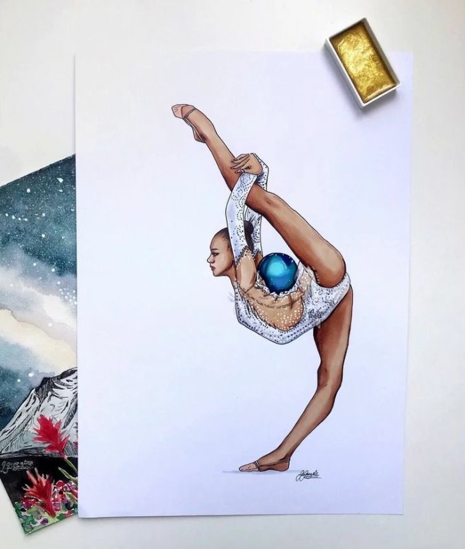 Художественные гимнастки рисунки