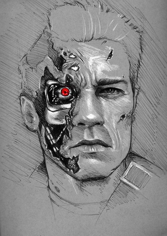 T-800 Терминатор Арнольд Шварценеггер арт