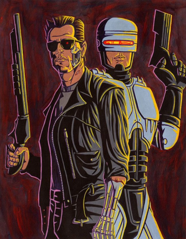 Robocop vs Terminator Art