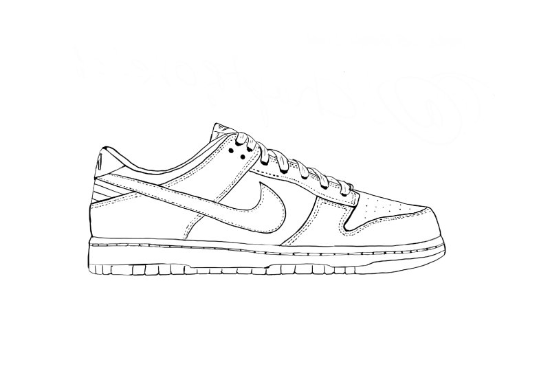 Nike Air Force 1 раскраска