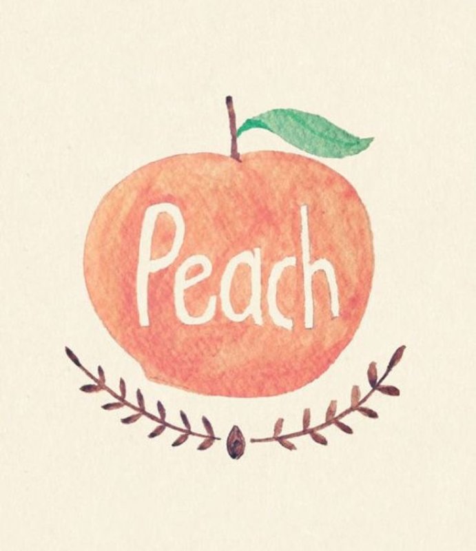 рисунок персик