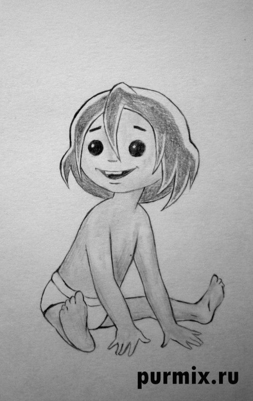 Маугли рисунок для детей