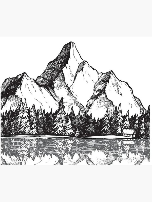 Горы рисунок