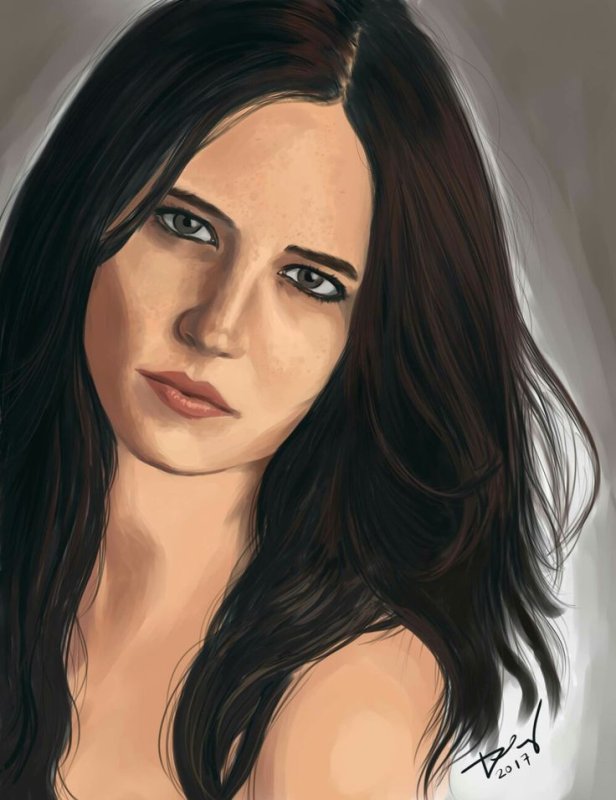 ева грин портрет