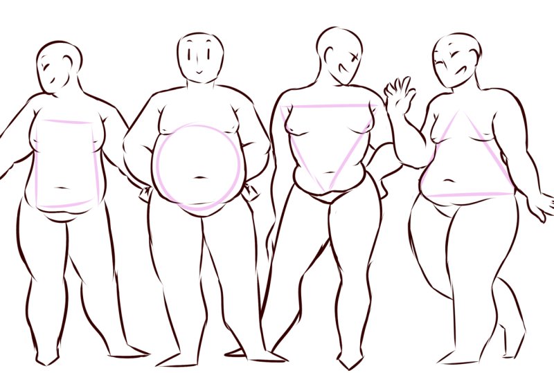 Рисование полных людей