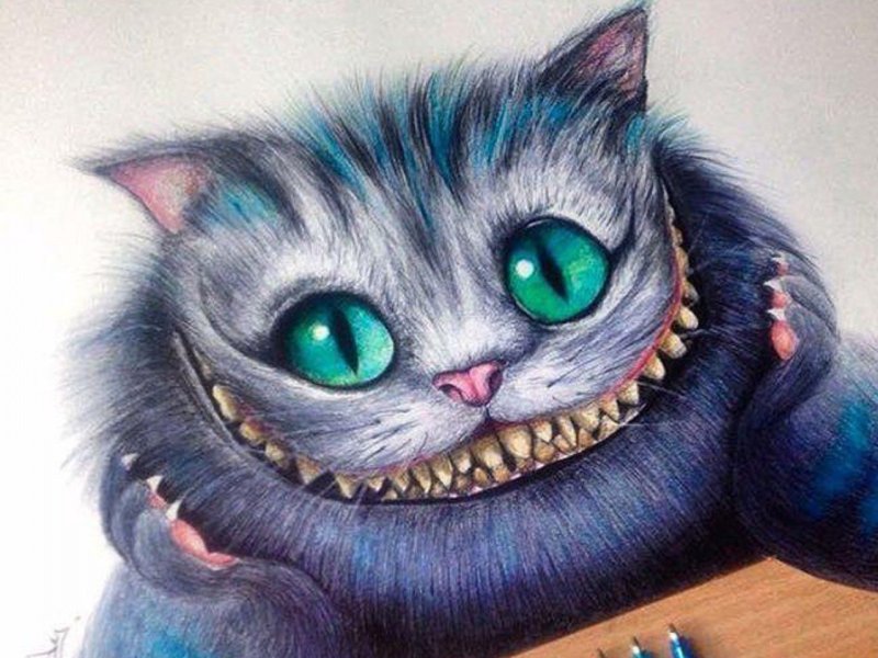 Чеширский кот для срисовки