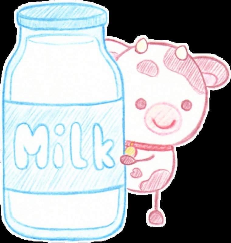 нарисованное молоко