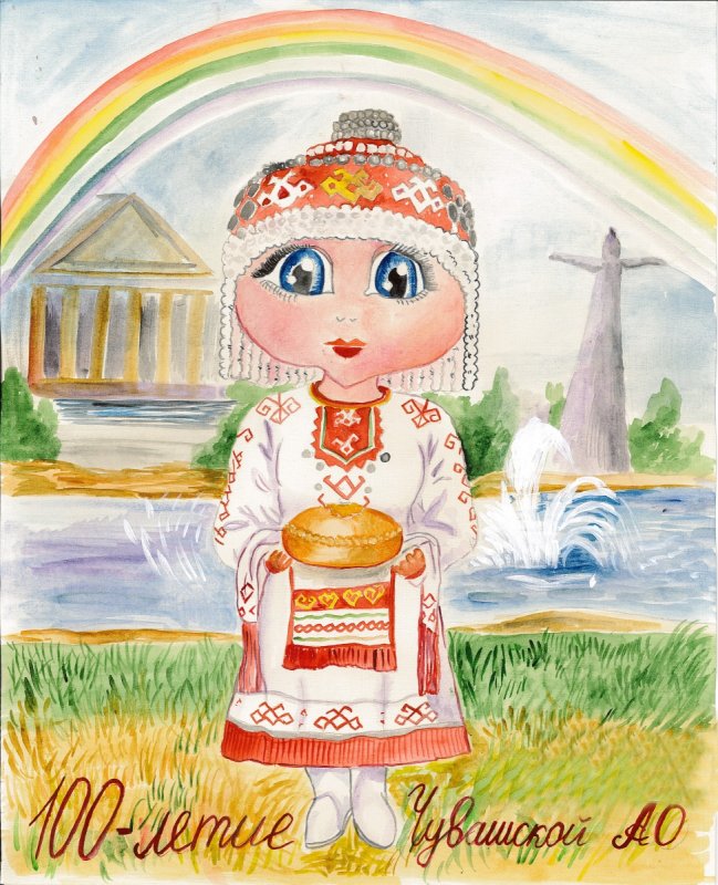 Национальный костюм Чувашии рисунки