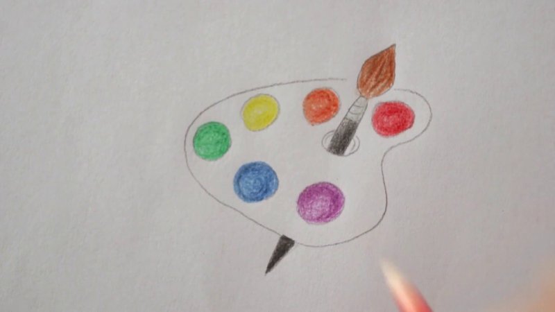 Рисунки красками лёгкие
