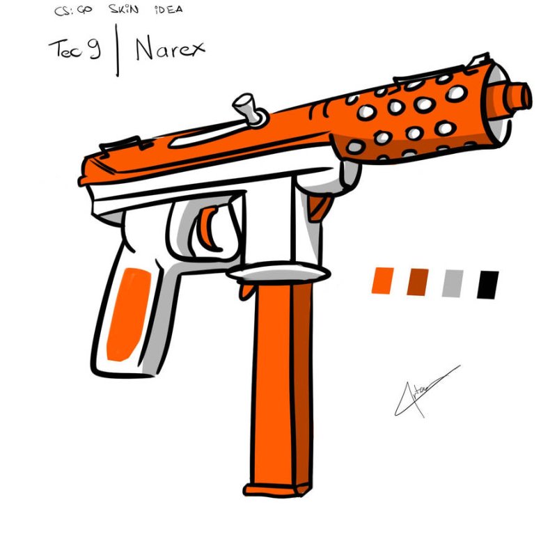 Tec 9 пистолет скины из стандофф 2