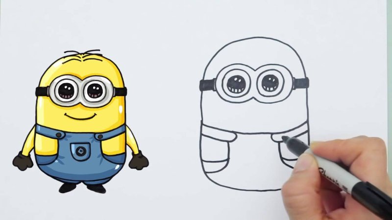 Рисунки для начинающих Миньоны