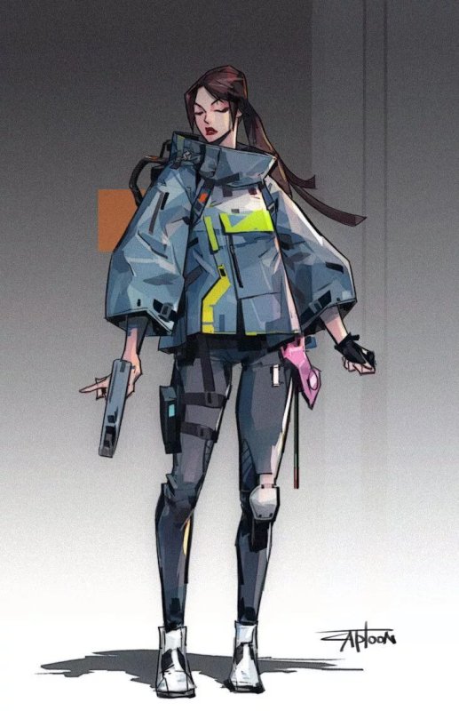 Концепт арт одежда будущего Cyberpunk