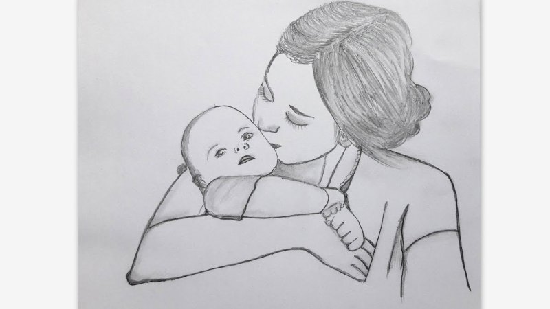 рисунки мамы для срисовки