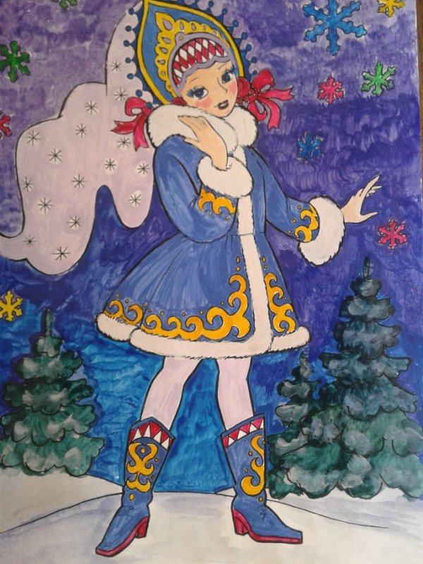 Снегурочка рисунок