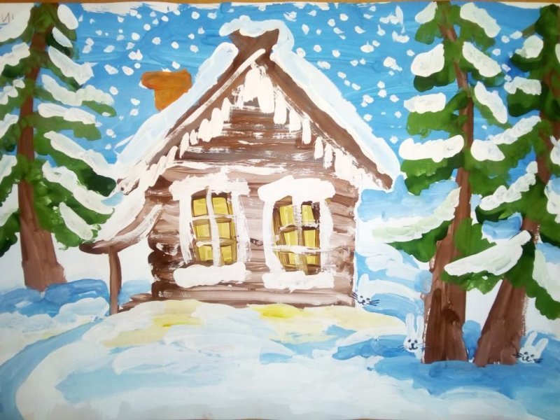 Избушка рисунок