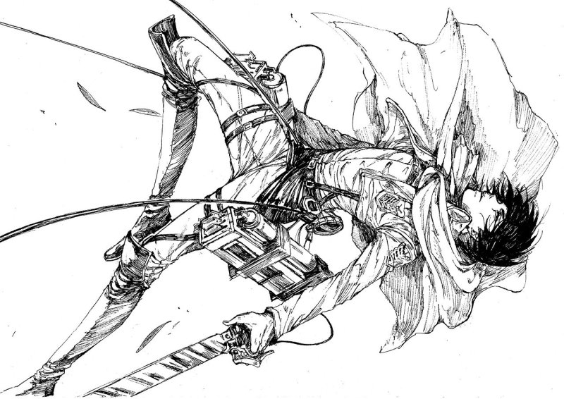 Атака титанов Манга Леви