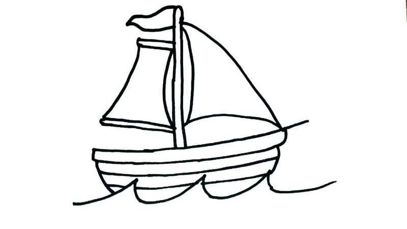 Нарисовать кораблик