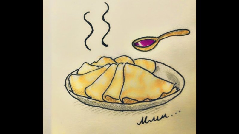 Нарисовать блины
