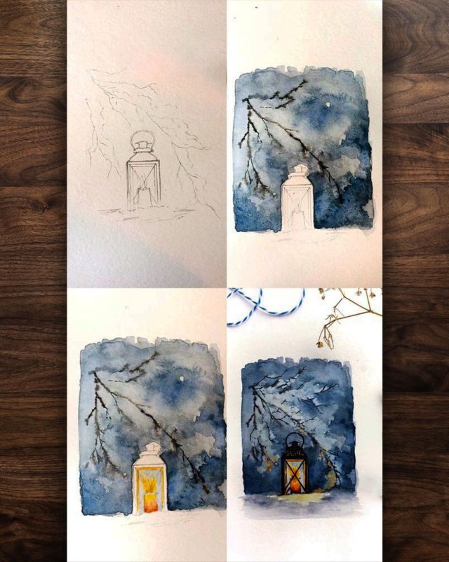 Рисунки акварелью для начинающих