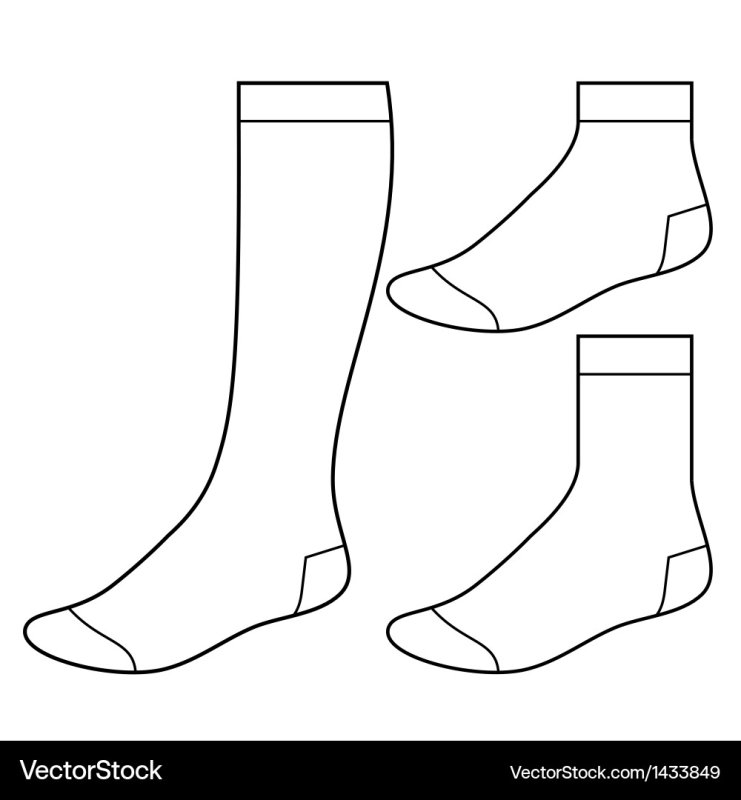 Носки трафарет