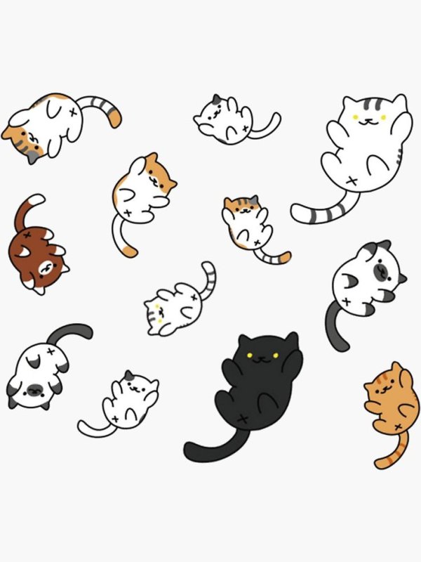 Наклейки для распечатки котики