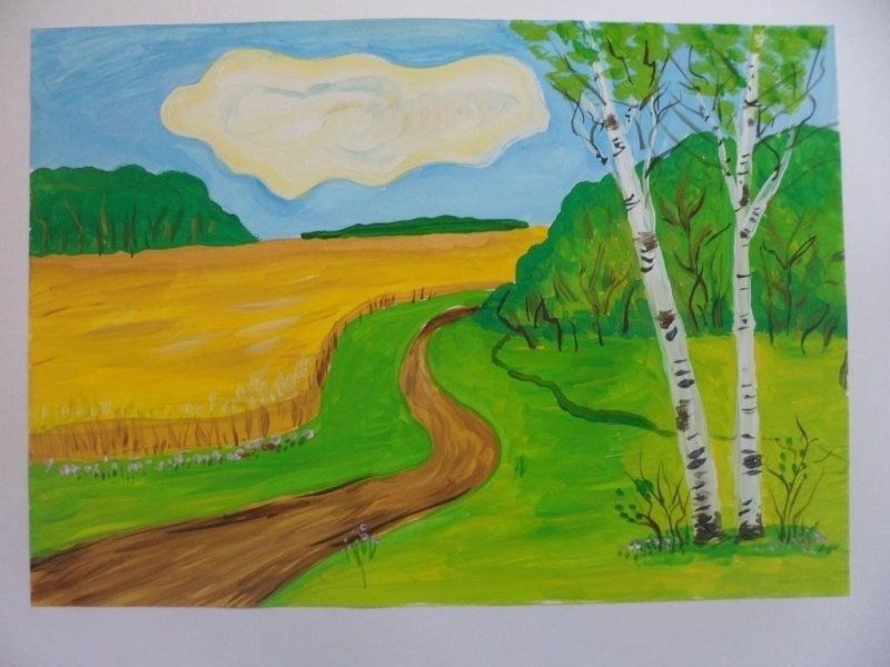 Рисунок на тему мой родной край